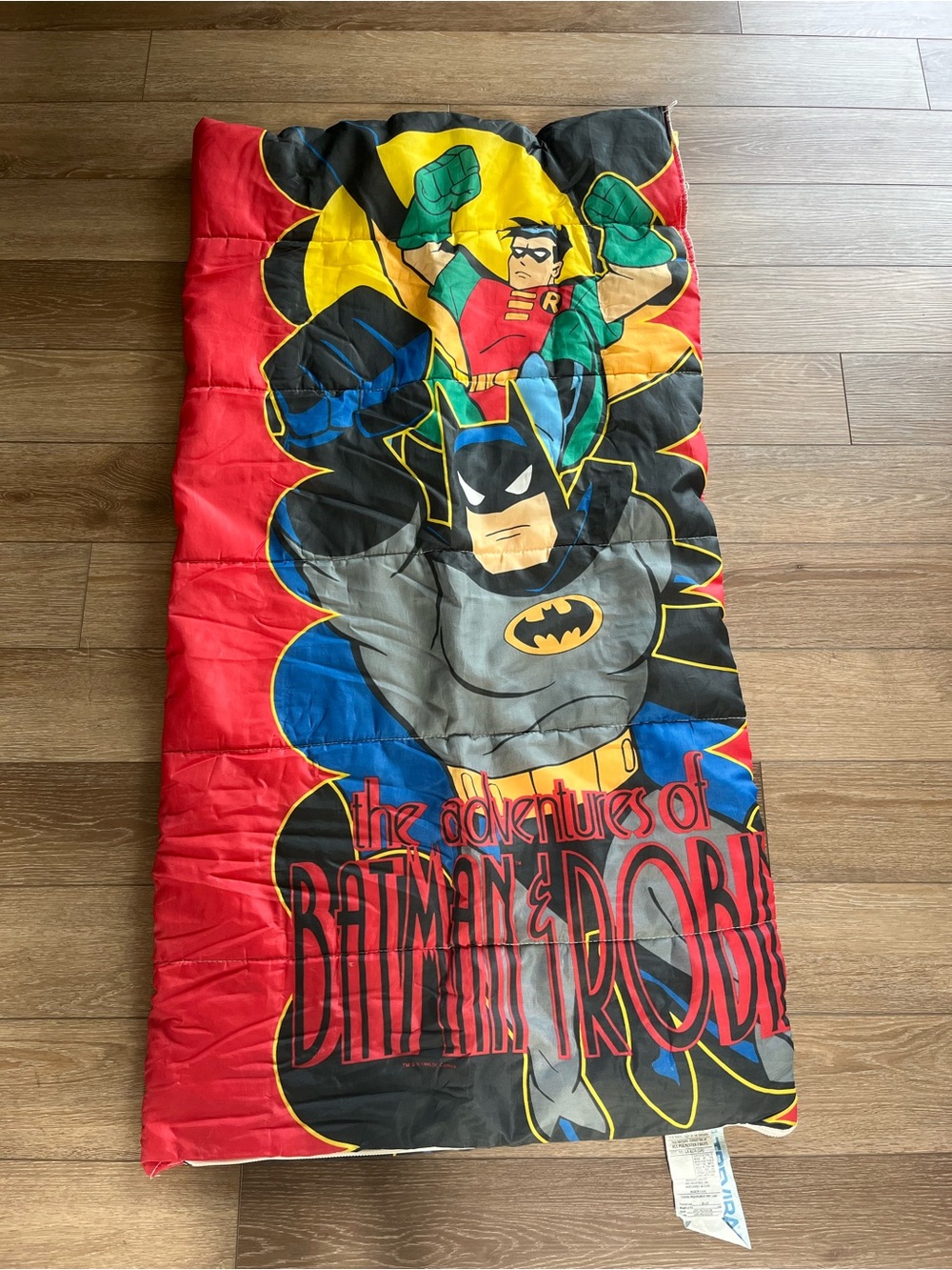 Vintage 1995 DC Comics The Adventures of Batman and Robin child sleeping bag